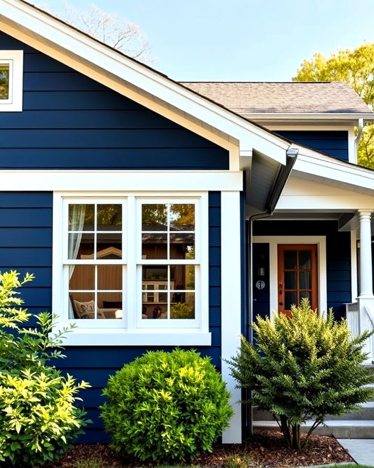 timeless aesthetic navy blue siding - 25 House Siding Colors
