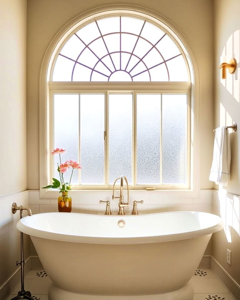 timeless arched window - 20 Windows Above Bathtub Ideas