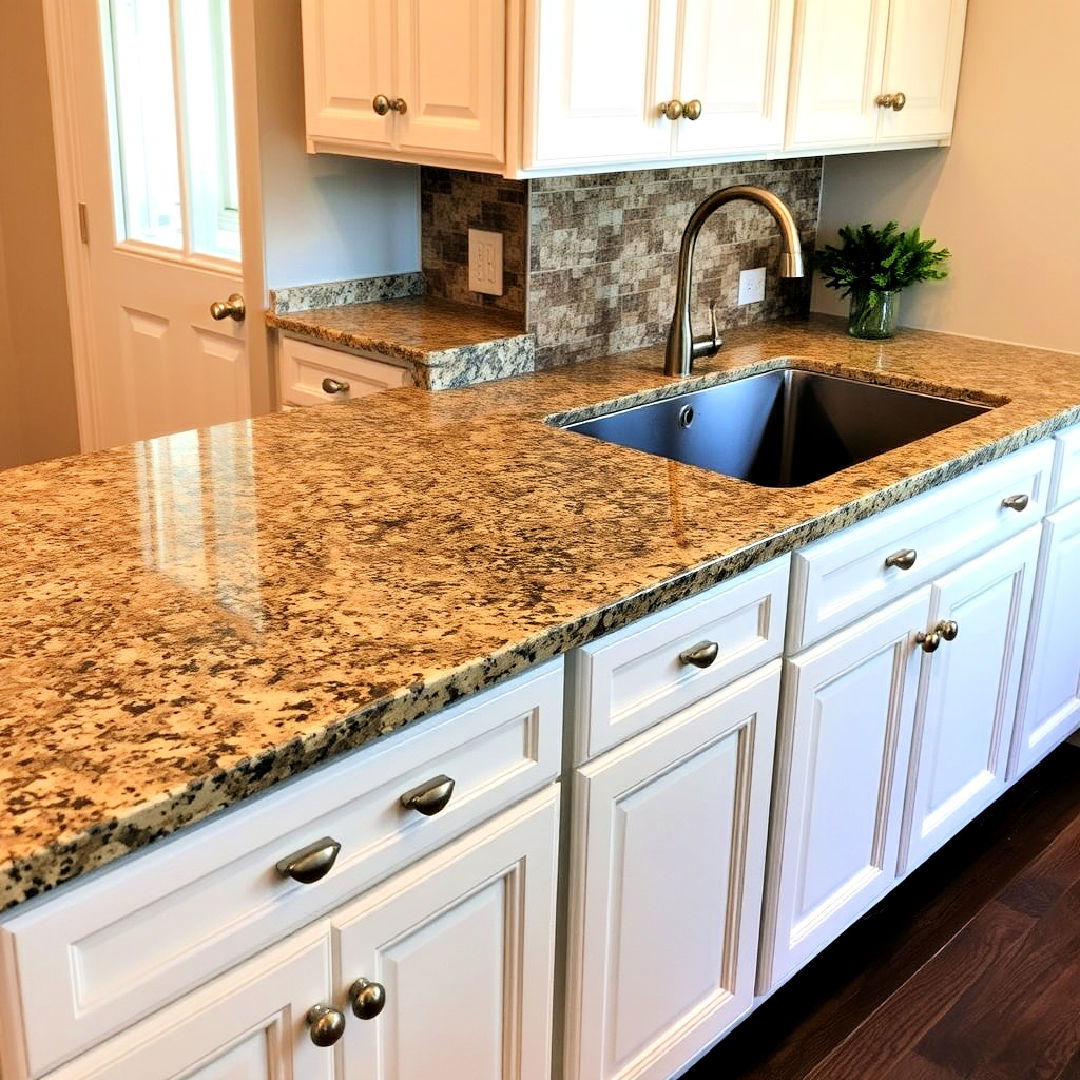 timeless brown granite countertop - 20 Brown Kitchen Ideas