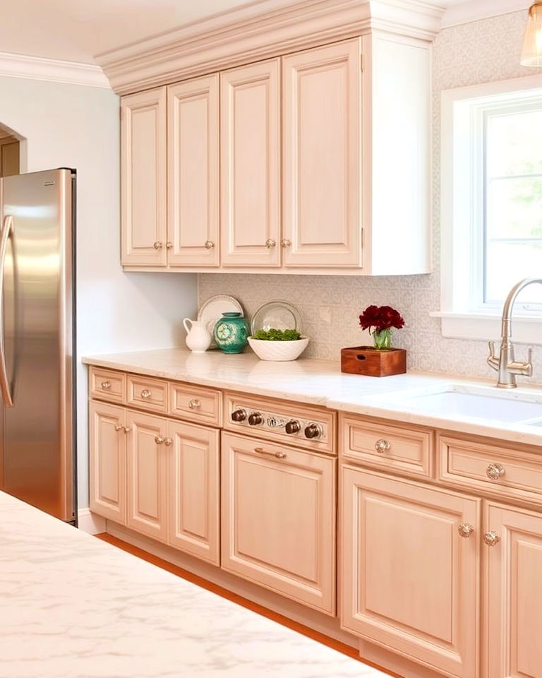 timeless charm with vintage glass knobs - 40 Kitchen Cabinet Hardware Ideas