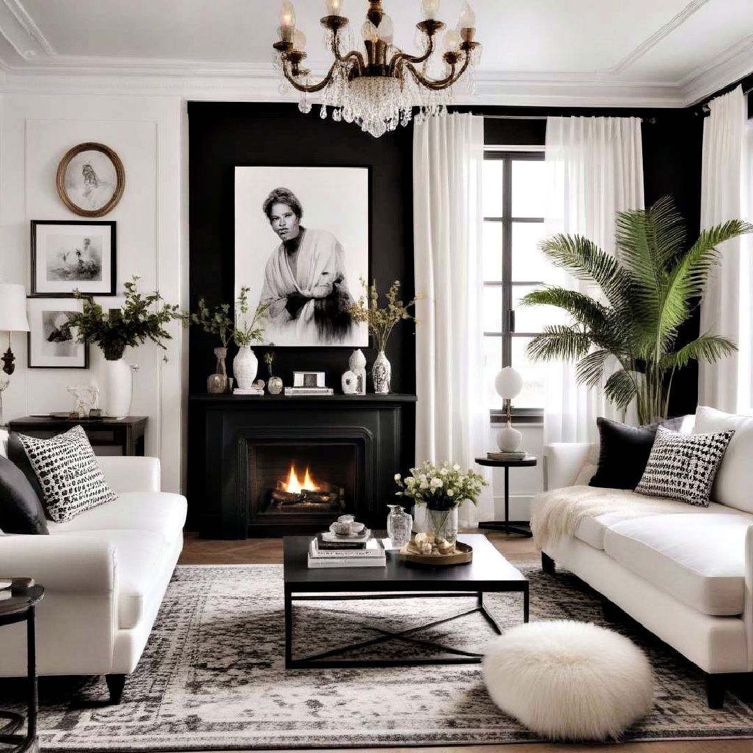 timeless classic design - 30 Black and White Living Room Ideas