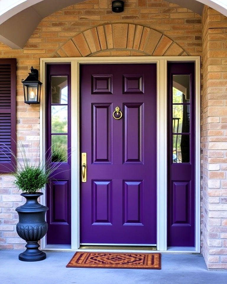 timeless eggplant front door - 20 Purple Front Door Ideas