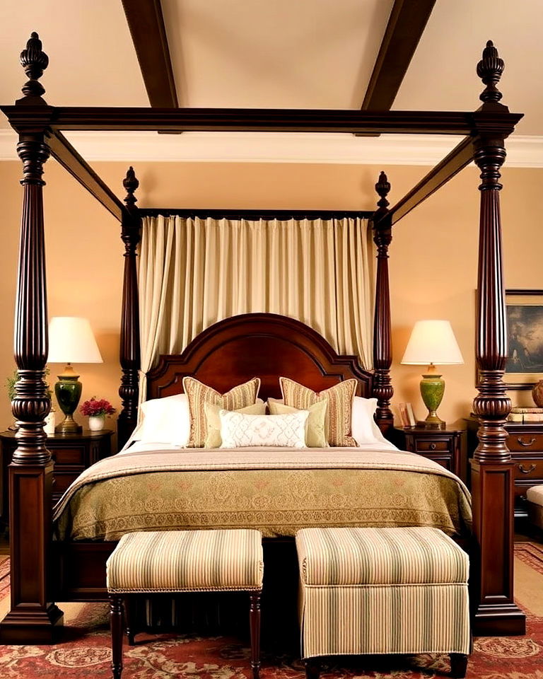 timeless four poster bed - 30 Traditional Interior Design Ideas