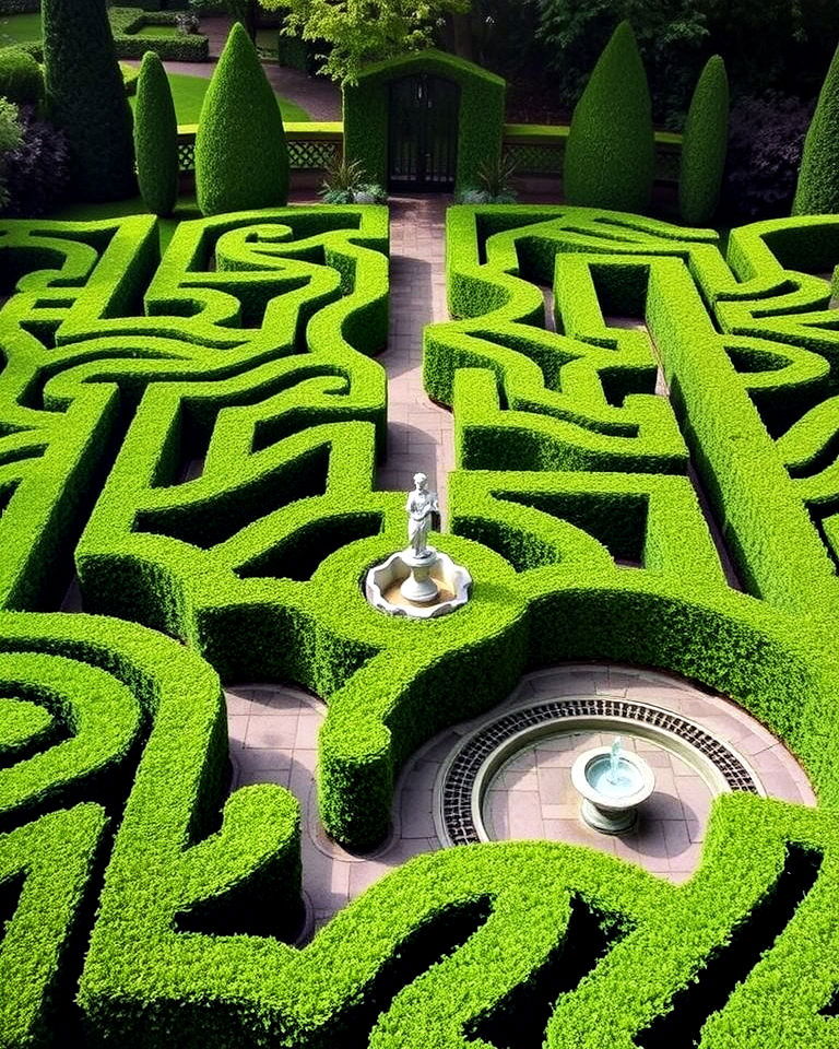 timeless hedge maze ideas - 40 Luxury Landscaping Ideas