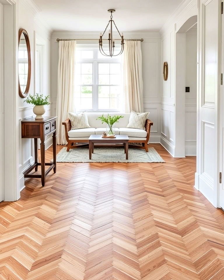 timeless herringbone parquet flooring - 40 Farmhouse Flooring Ideas