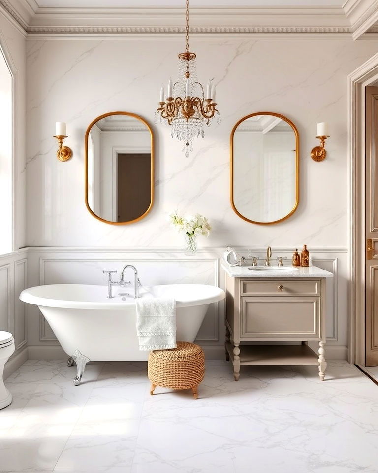 timeless marble flooring - 20 Traditional Bathroom Ideas