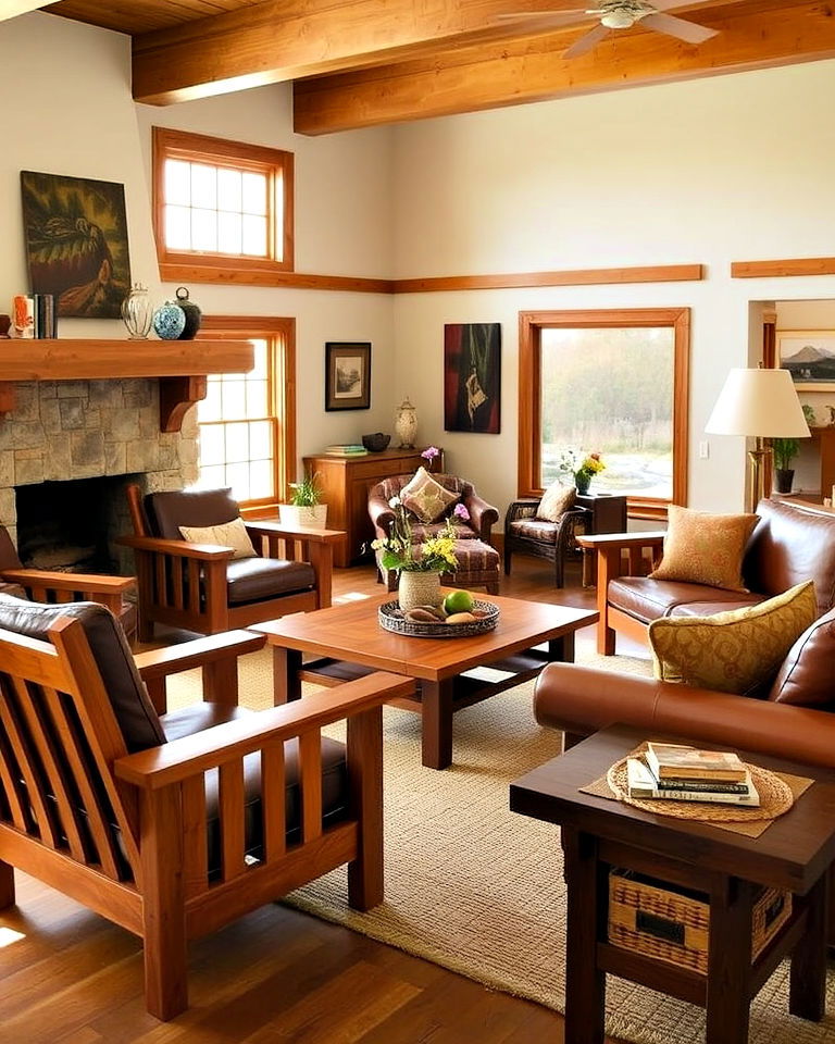 timeless mission style furniture - 30 Craftsman Living Room Ideas