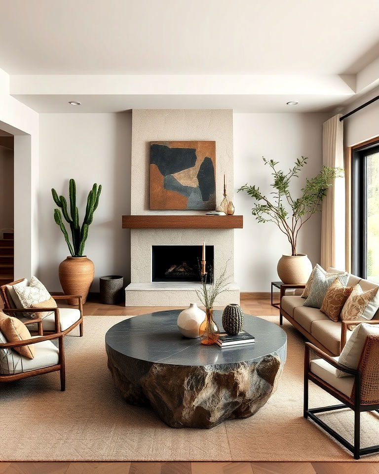 timeless natural stone elements - 20 Bohemian Desert Decor Ideas