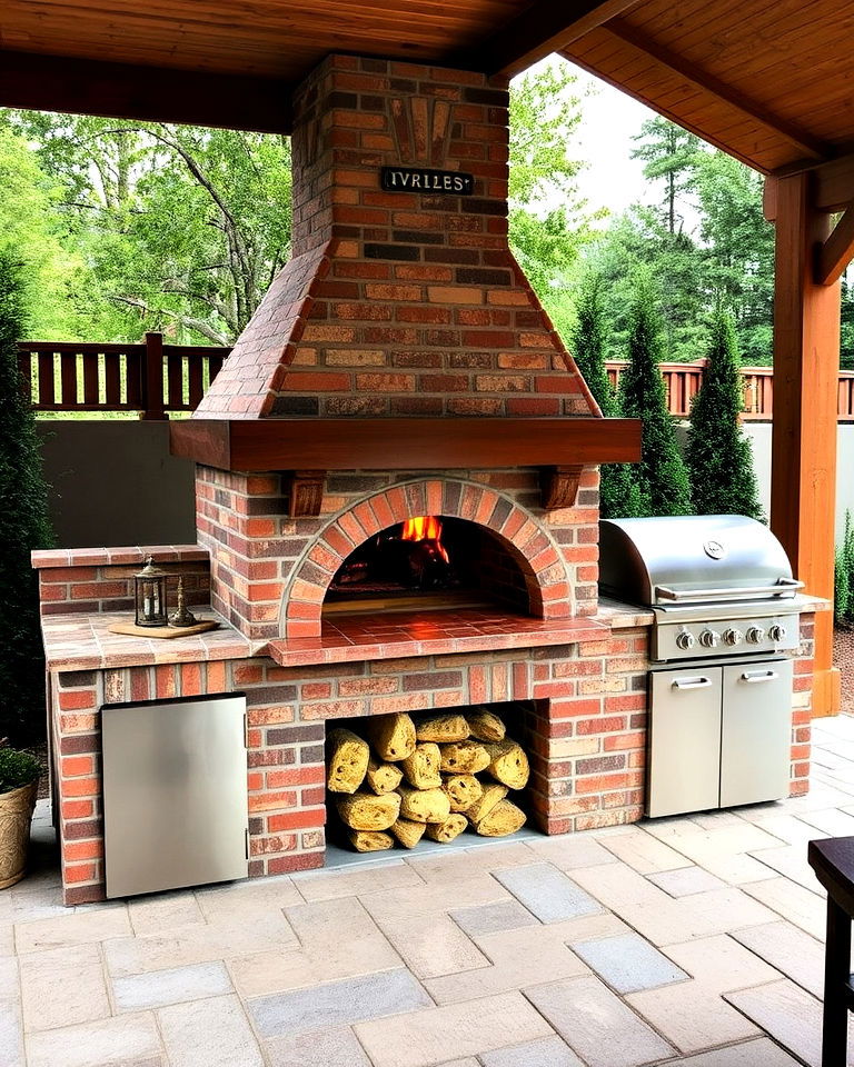timeless outdoor kitchen with brick oven - 20 Outdoor Kitchen With Pizza Oven