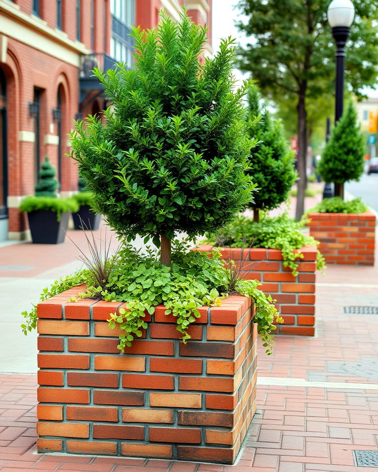 timeless raised brick street planters - 20 Street Planters