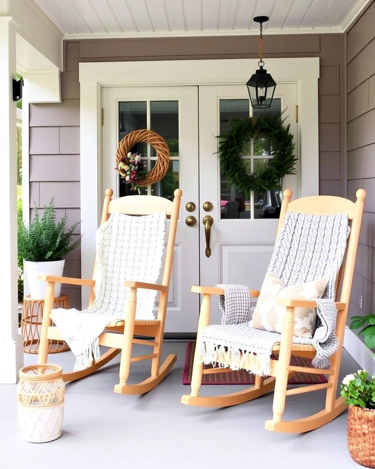 timeless rocking chairs - 15 Cottage Front Porch Ideas