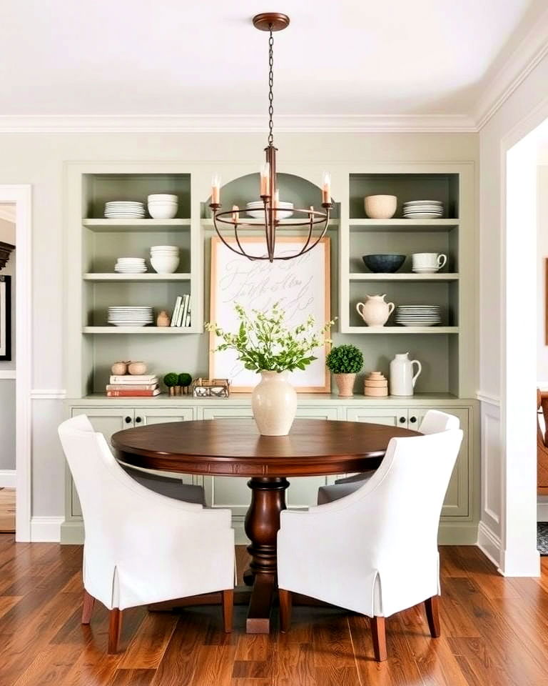 timeless sage green cabinetry - 25 Sage Green Dining Room Ideas