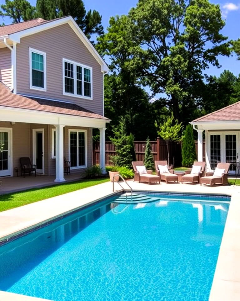 timeless simplicity with rectangular pool - 40 Swimming Pool Ideas