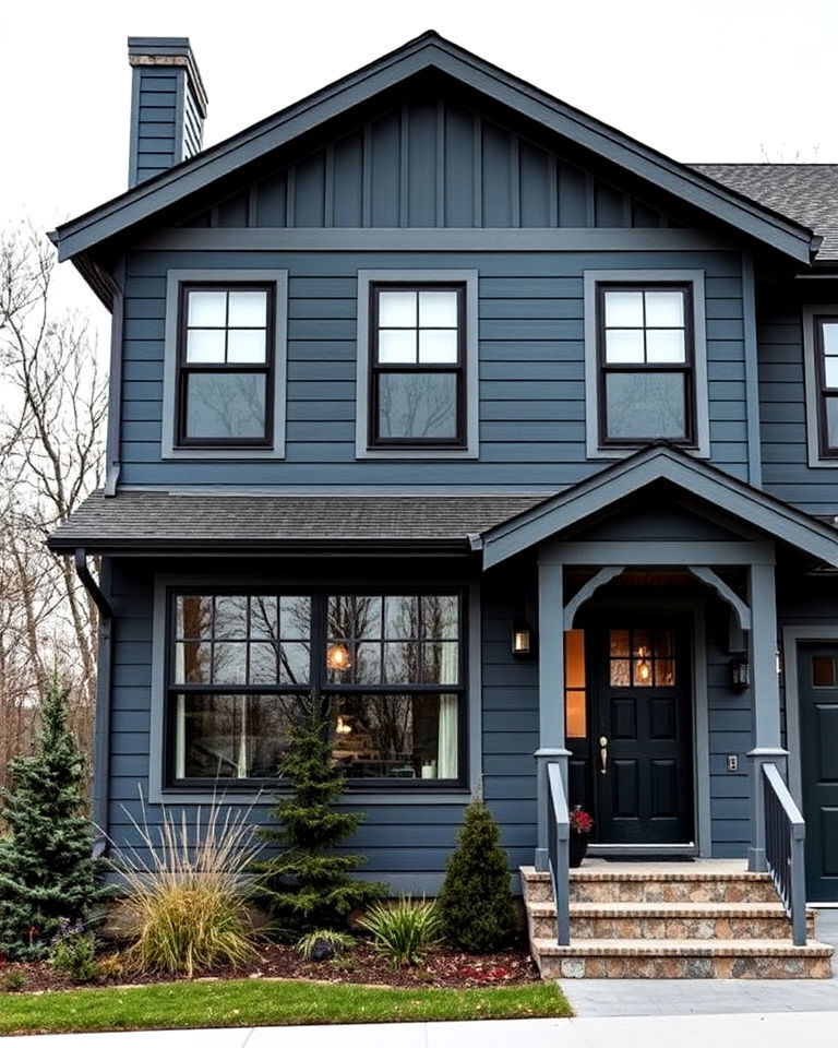 timeless steel blue siding - 25 House Siding Colors