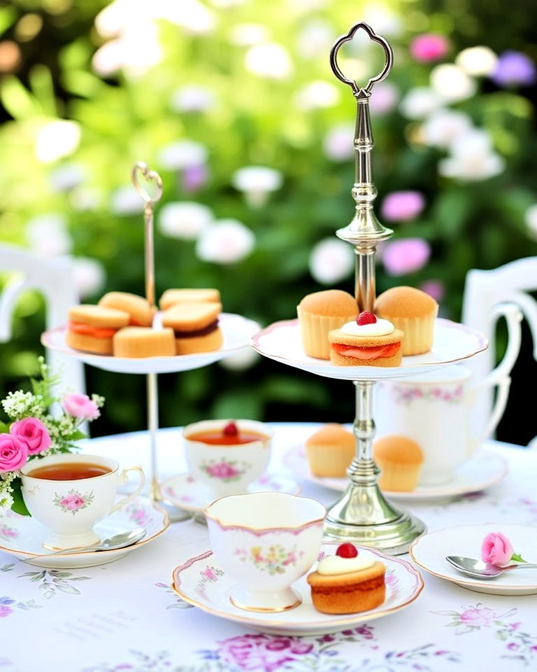 timeless tea party with vintage china - 30 Garden Party Ideas