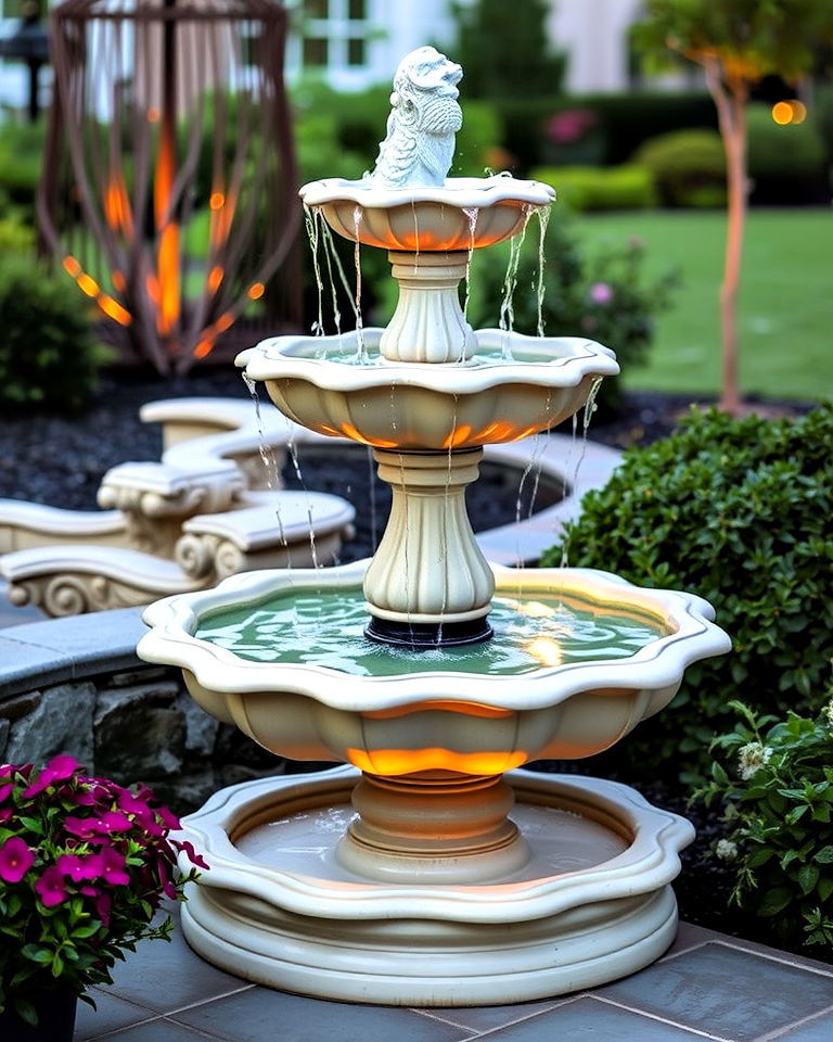 timeless tiered fountain waterfall - 25 Waterfall Design Ideas