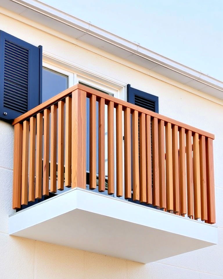 timeless vertical slat railings - 25 Balcony Railing Design Ideas