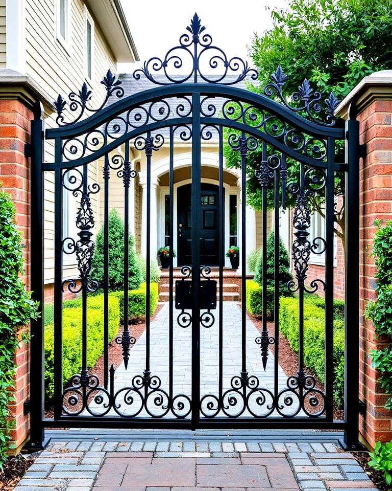 timeless wrought iron elegance - 20 Front Door Gate Ideas