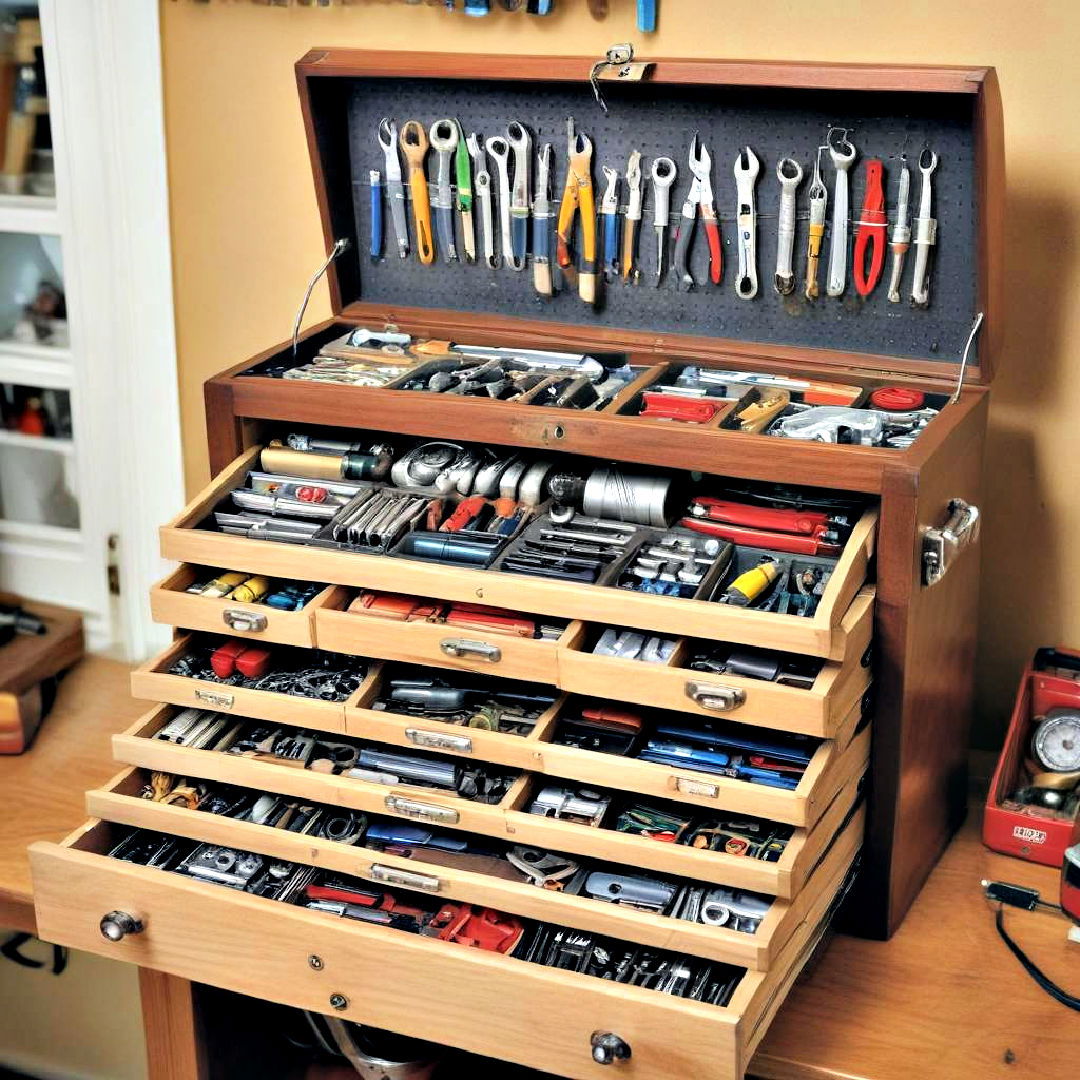 tool chest with multiple drawers - 25 Craft Room Ideas