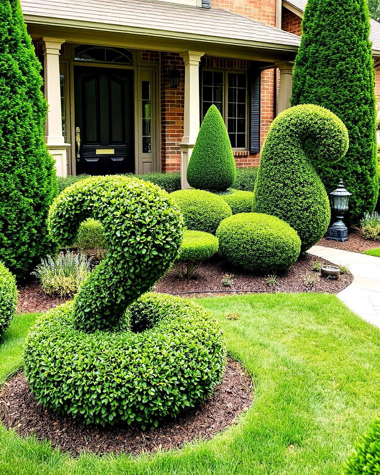 topiary display for artistic flair - 20 Front Yard Boxwood Shrubs