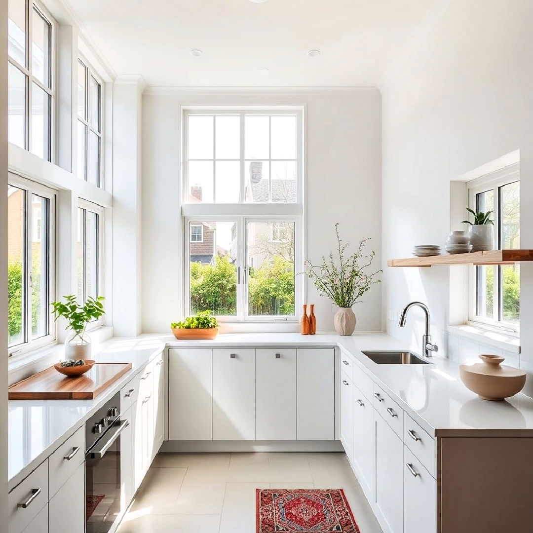 townhouse kitchen with large windows - 15 Townhouse Kitchen Ideas