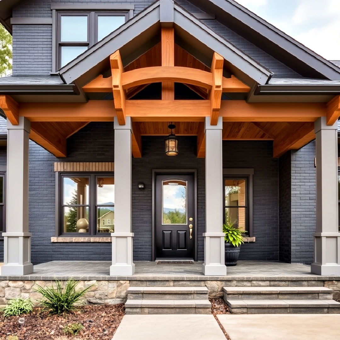 traditional craftsman style black brick house exterior - 40 Black Brick House Exteriors