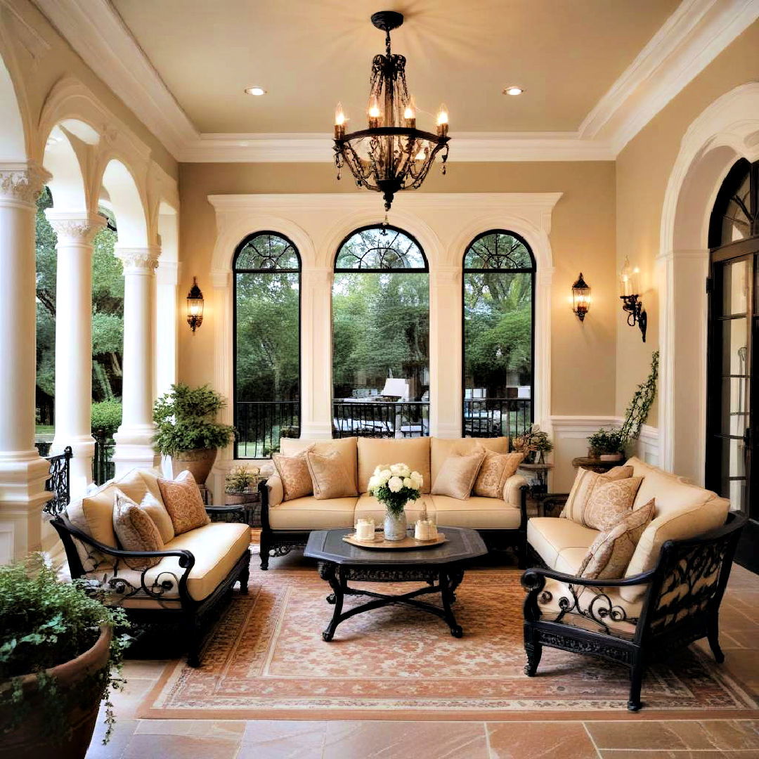 traditional elegance for relaxing - 25 Enclosed Patio Ideas