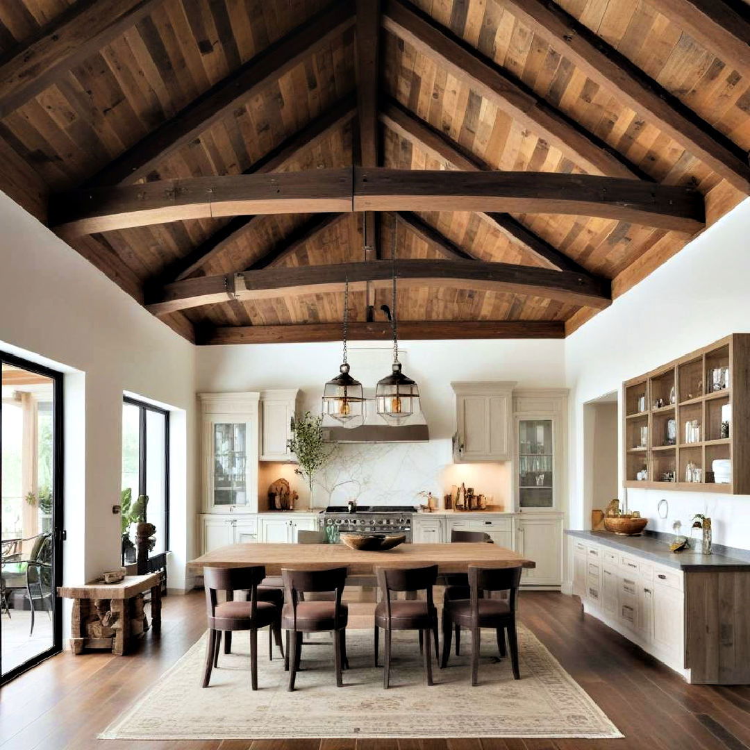 traditional exposed wood beams - 25 Wood Ceiling Ideas