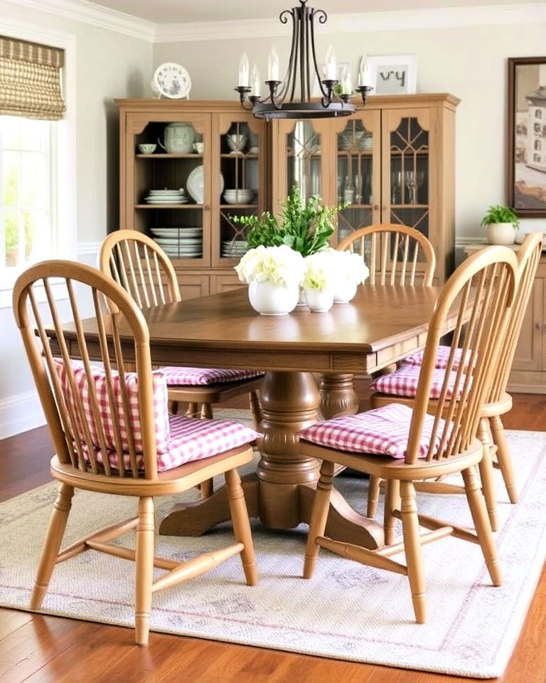 traditional farmhouse inspired chairs - 30 Cottagecore Dining Room Ideas