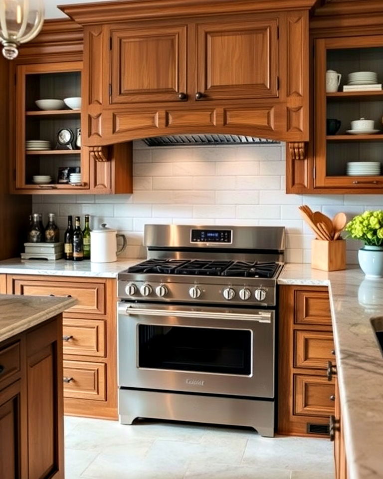 traditional kitchen with stainless steel appliances - 25 Kitchen With Stainless Steel Appliances