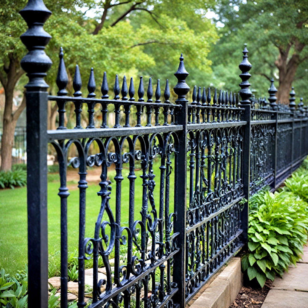 traditional wrought iron fence - 40 Garden Fence Ideas