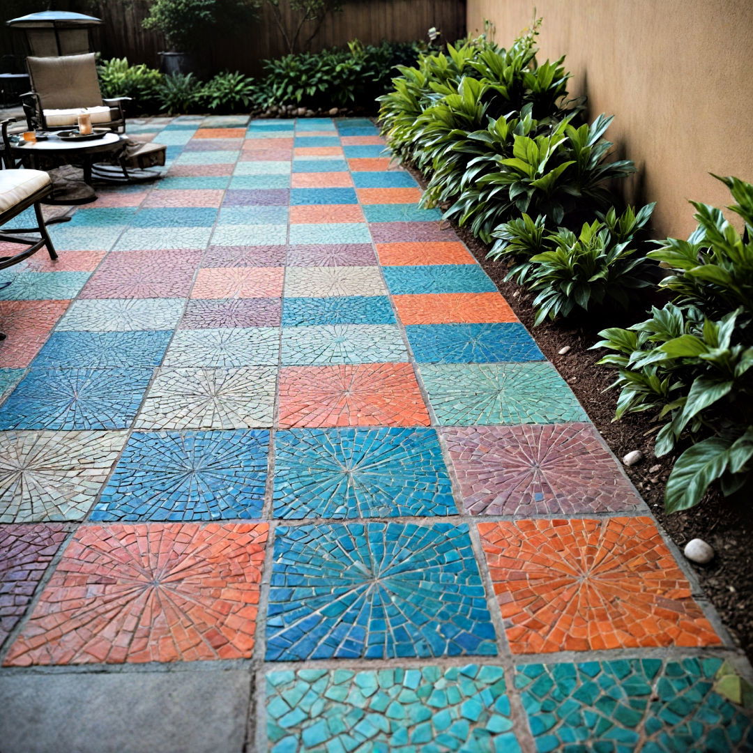 transform a plain concrete patio into an artistic space - 40 Concrete Patio Ideas
