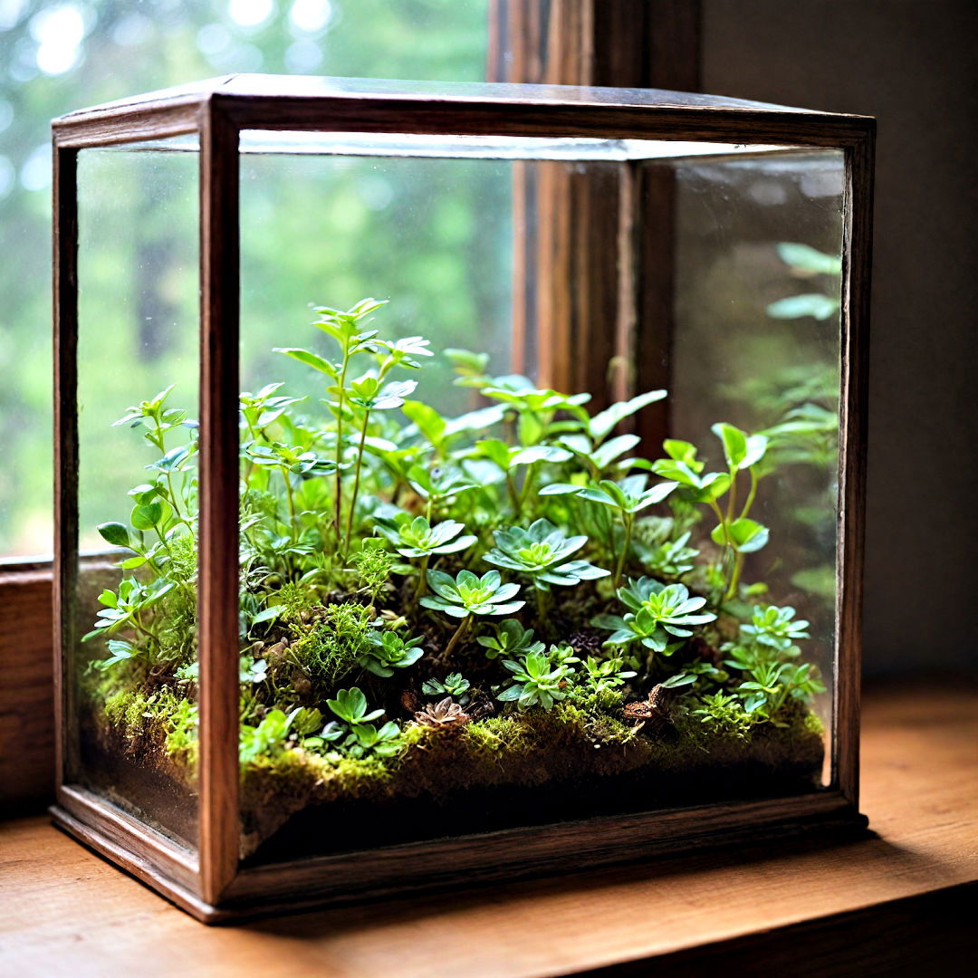 transform a vintage frame into a terrarium - 40 Terrarium Ideas