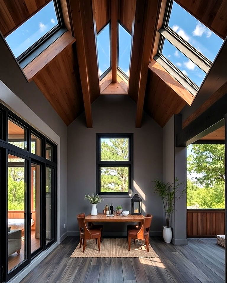 transitional home exterior with skylights - 30 Transitional Home Exterior Ideas
