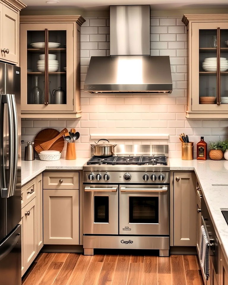 transitional kitchen with stainless steel appliances - 25 Kitchen With Stainless Steel Appliances