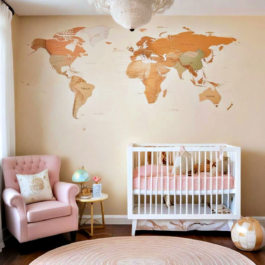 travel theme for baby girl nursery - 25 Baby Girl Nursery Ideas