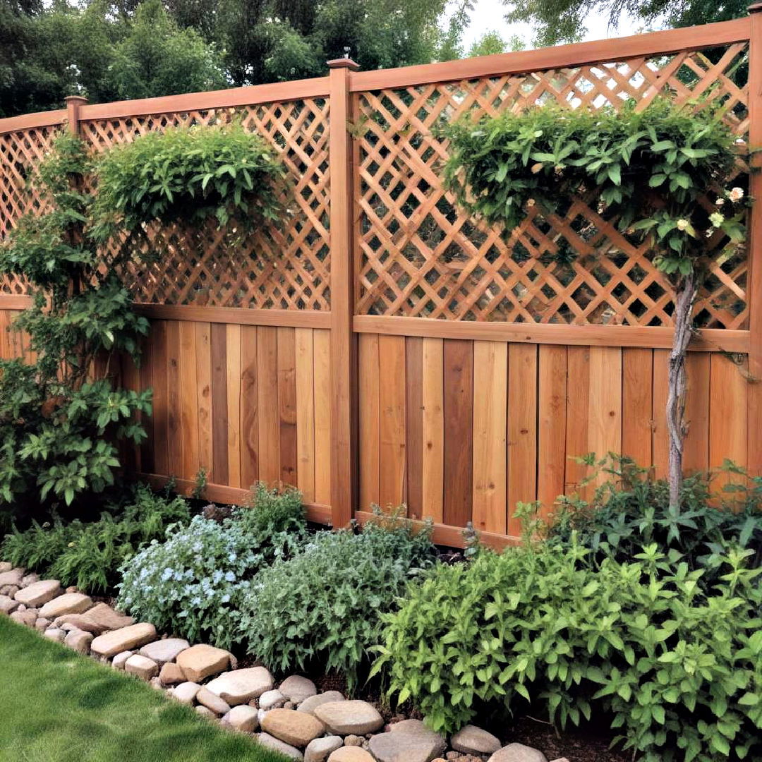 trellis fence to support climbing plants - 25 Backyard Fence Ideas