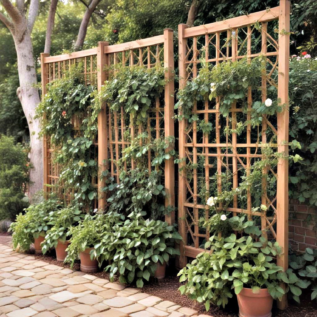 trellis for climbing plants - 25 Backyard Oasis Ideas