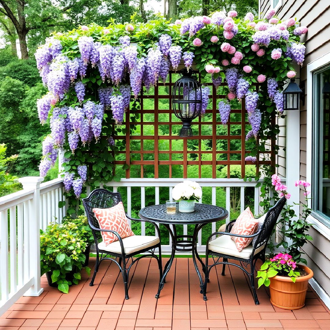 trellis for deck decorating with plants - 25 Deck Decorating Ideas With Plants