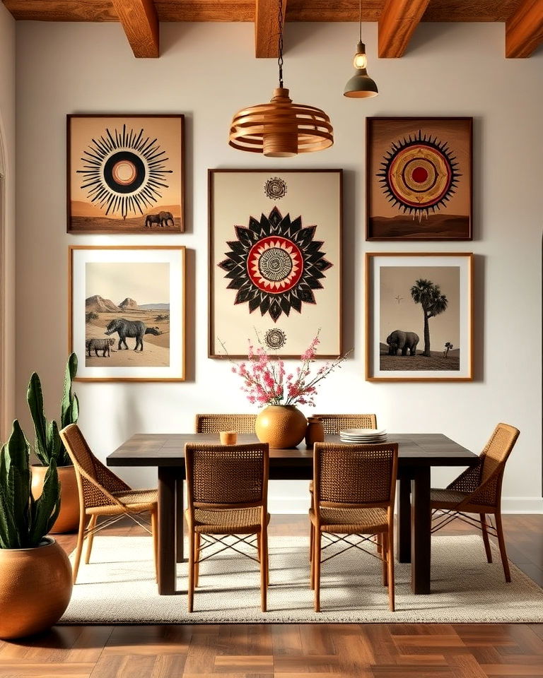 tribal art and prints to showcasing cultural richness - 20 Bohemian Desert Decor Ideas