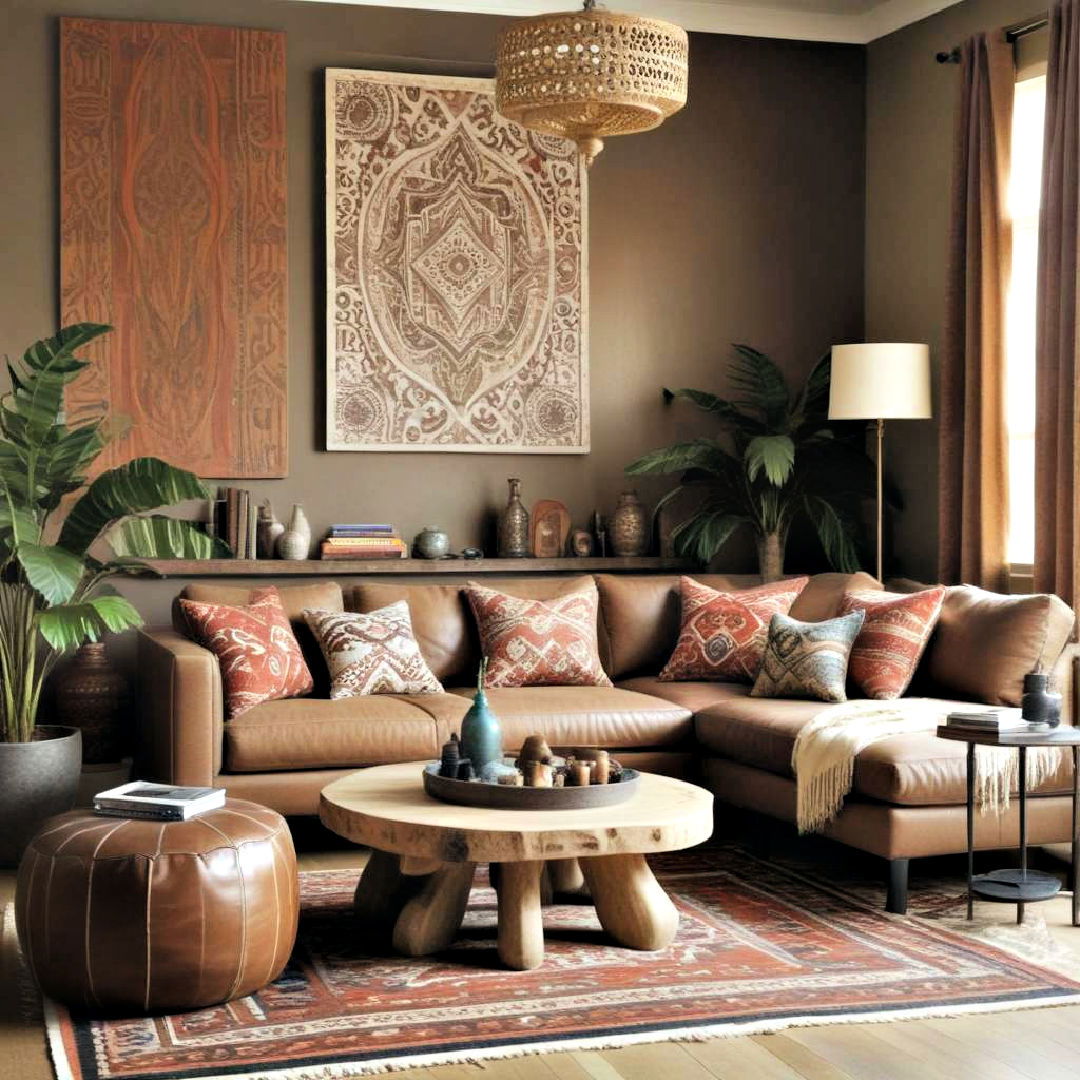 tribal inspired eclectic living room - 20 Eclectic Living Room Ideas