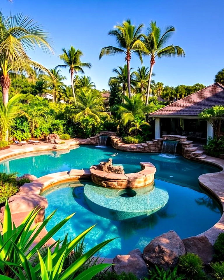 tropical escape lagoon pool - 40 Swimming Pool Ideas