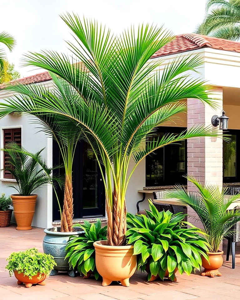 tropical vibe artificial palms for landscape - 20 Landscaping With Artificial Plants