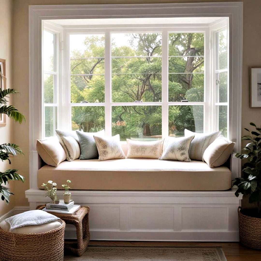 turn bay window in daybed retreat - 40 Bay Window Ideas