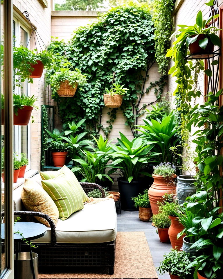 turn french balcony in lush green oasis - 25 French Balcony Ideas