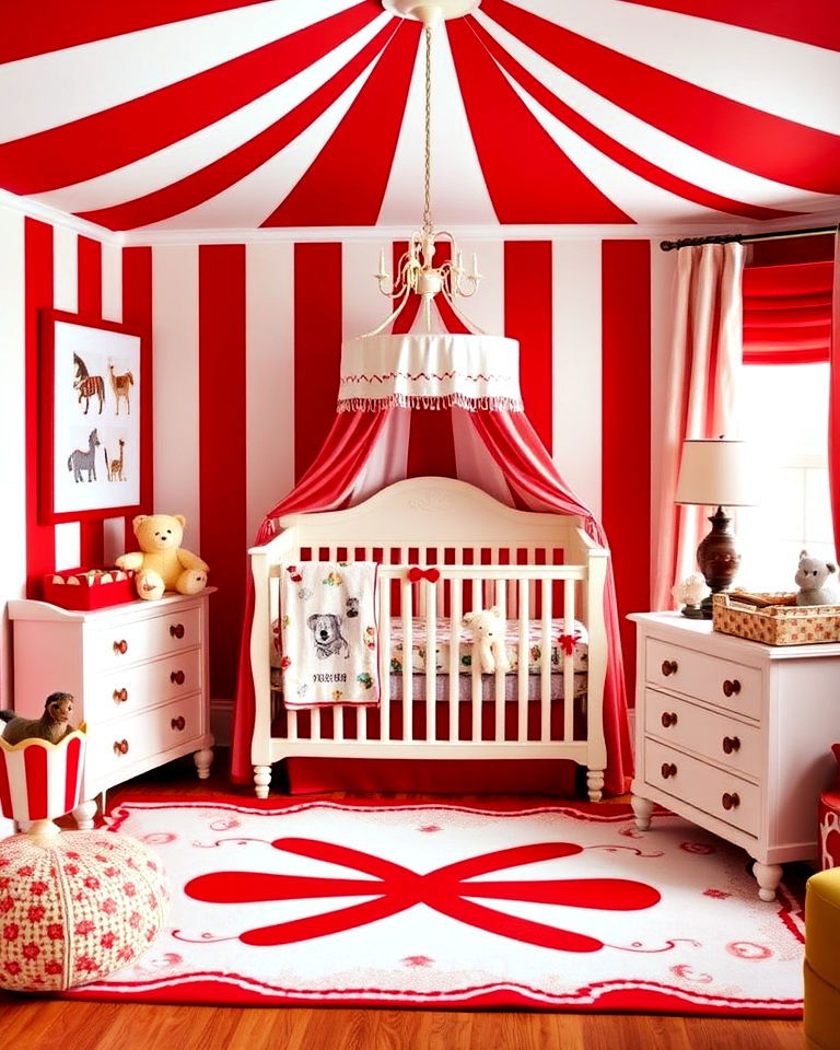turn the nursery into circus carnival - 20 Whimsical Nursery Ideas