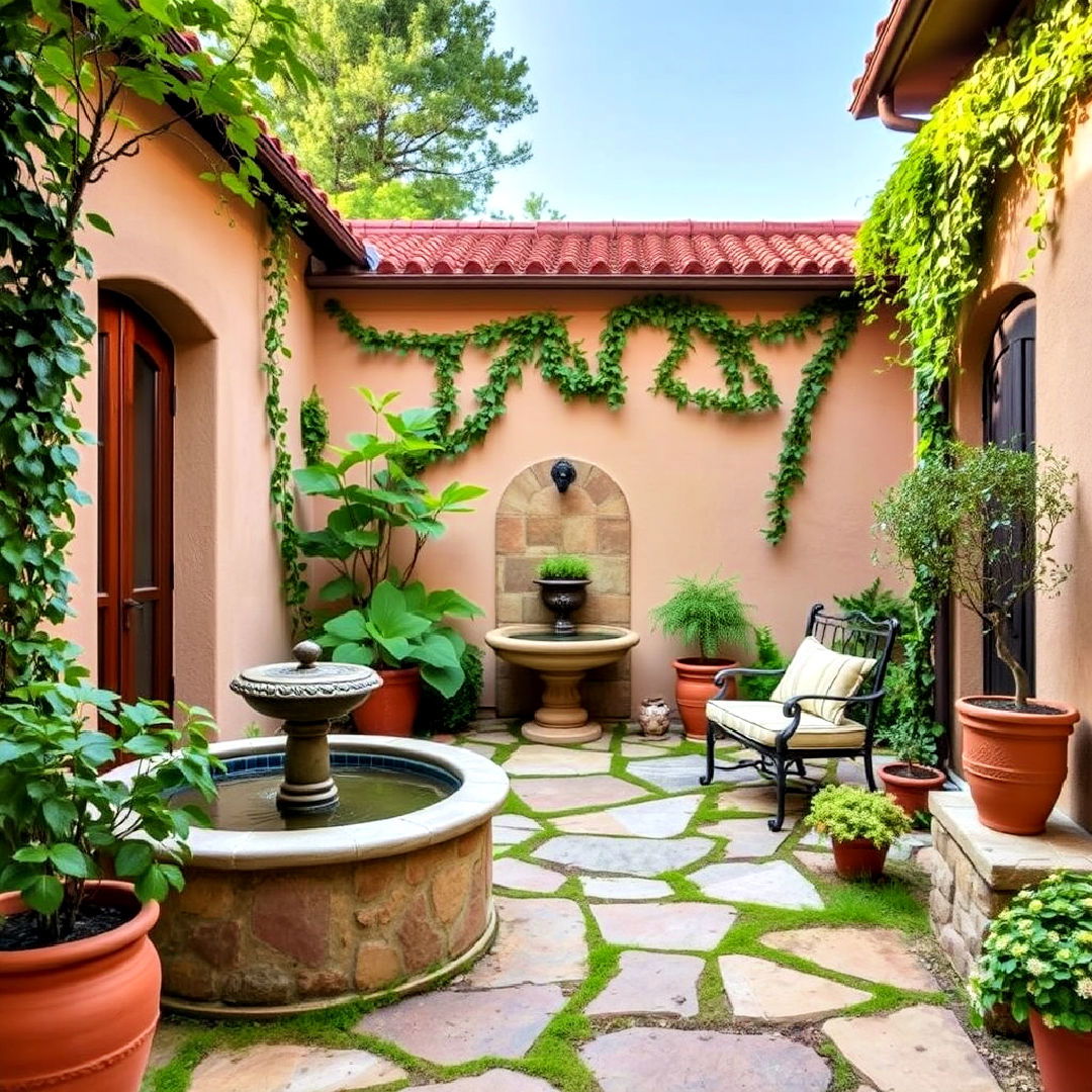 tuscan inspired courtyard - 25 Tuscan Interior Design Ideas