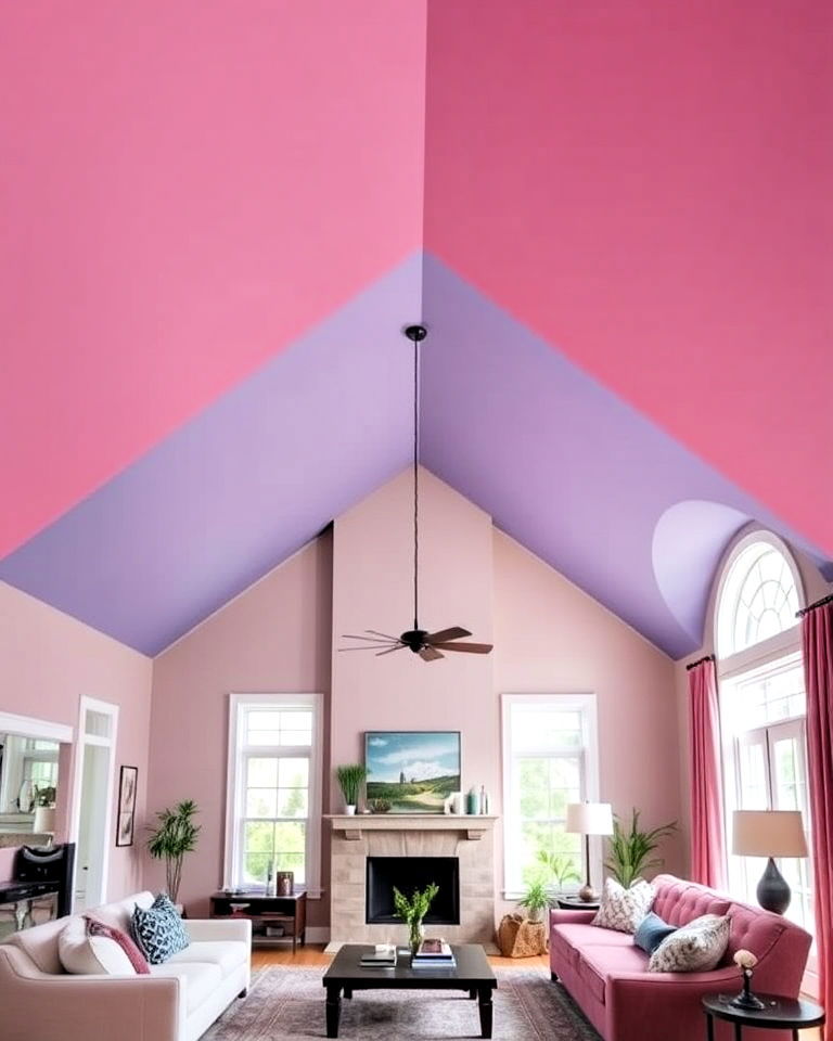 two tone colors painted vaulted ceiling - 40 Vaulted Ceiling Ideas