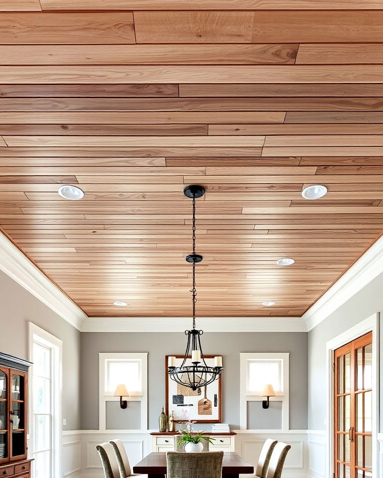two tone tongue and groove ceiling design - 20 Tongue and Groove Ceiling Ideas
