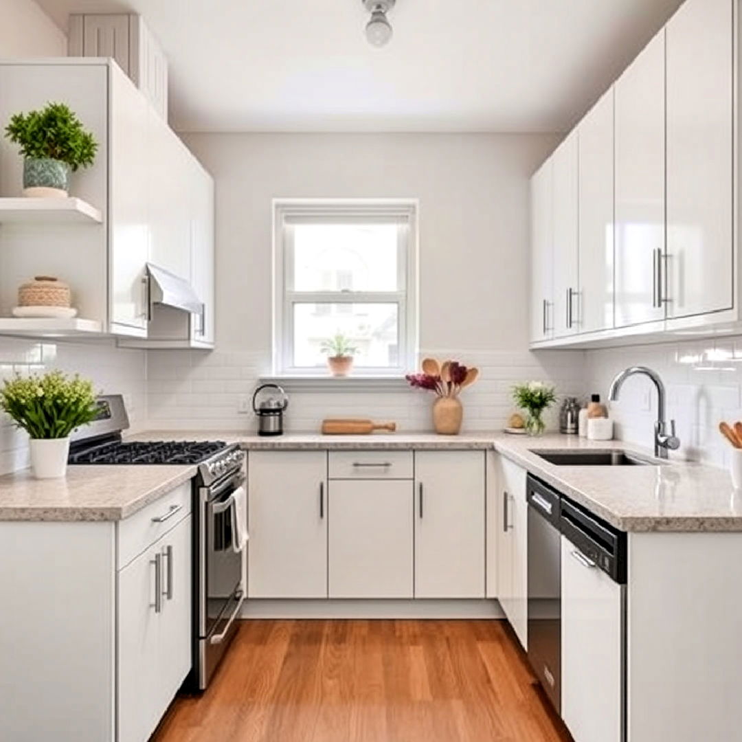 u shaped kitchen for maximum counter space - 15 Townhouse Kitchen Ideas